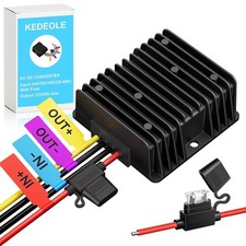 36V 48V to 12V 20A Step Down Converter-Golf Cart Voltage Reducer with Fuse 36V