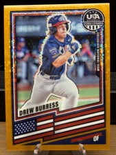 2026 Panini Stars & Stripes H2 Prizm DREW BURRESS RC Gold DISCO PRIZM 4/10