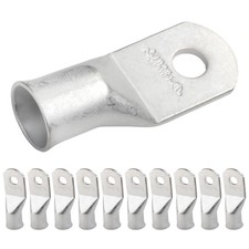 SELTERM 10pcs 4/0 AWG XL3/8" Stud Tinned Copper Wire Lugs,Heavy Duty Battery ...