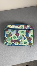 Bantam Travelware 60s 70s Floral Suitcase Teal Blue