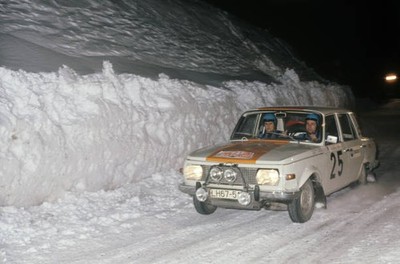Peter Hommel Gunter Bork Wartburg 353 Monte Carlo Rally January 19- Old Photo 2
