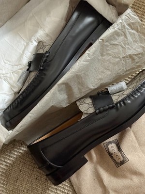 Gucci Quaste GG Canvas Loafers Schwarz Anzug Schuhe EU 48 1/2 US 14 1/2 NEU NEW
