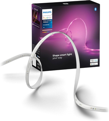 PHILIPS Hue Indoor 10 Ft Smart RGBWW LED Solo Lightstrip Base Kit, 1 Pack, Contr