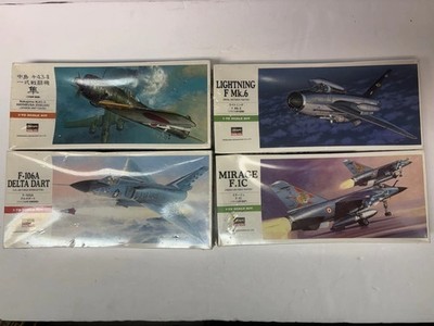 Hasegawa F-106A Delta Dart/Mirage F.1C/LightningF Mk.6/Nakajimi Ki43-II Kirs