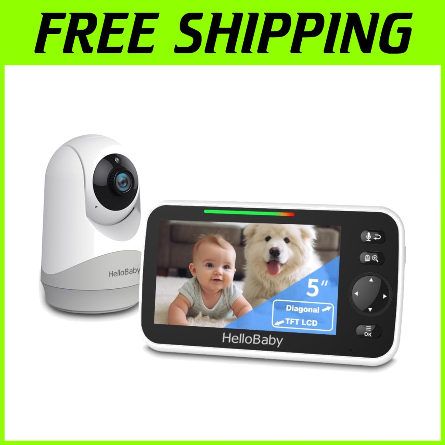 Wireless Baby Monitor, VOX Mode, Auto-Night Vision