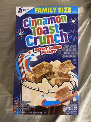 NEW Cinnamon Toast Crunch Root Beer Float Flavored Family Size Cereal, 18.8 oz