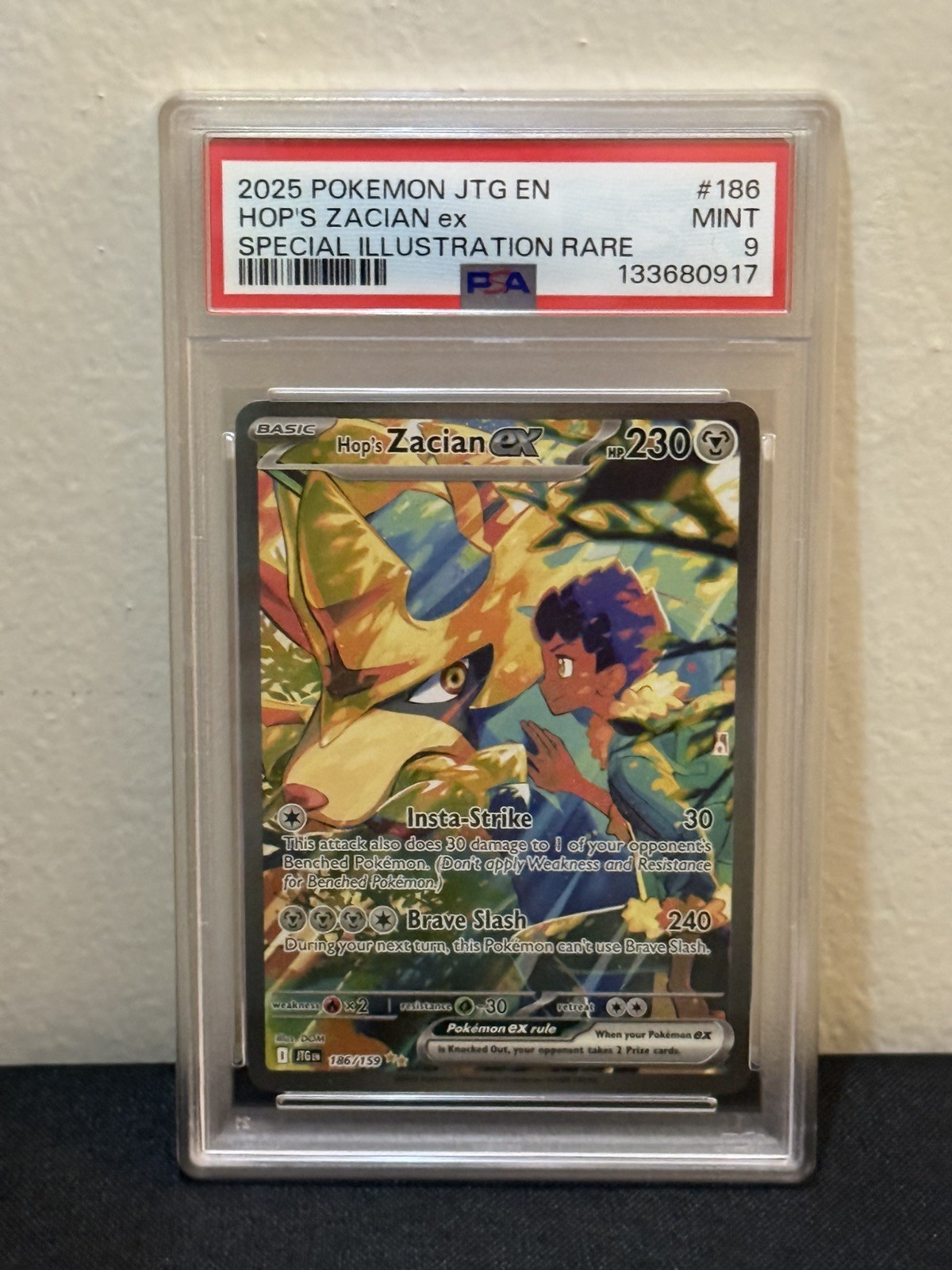 2025 POKEMON JTG EN-JOURNEY TOGETHER #186 HOP'S ZACIAN EX PSA 9