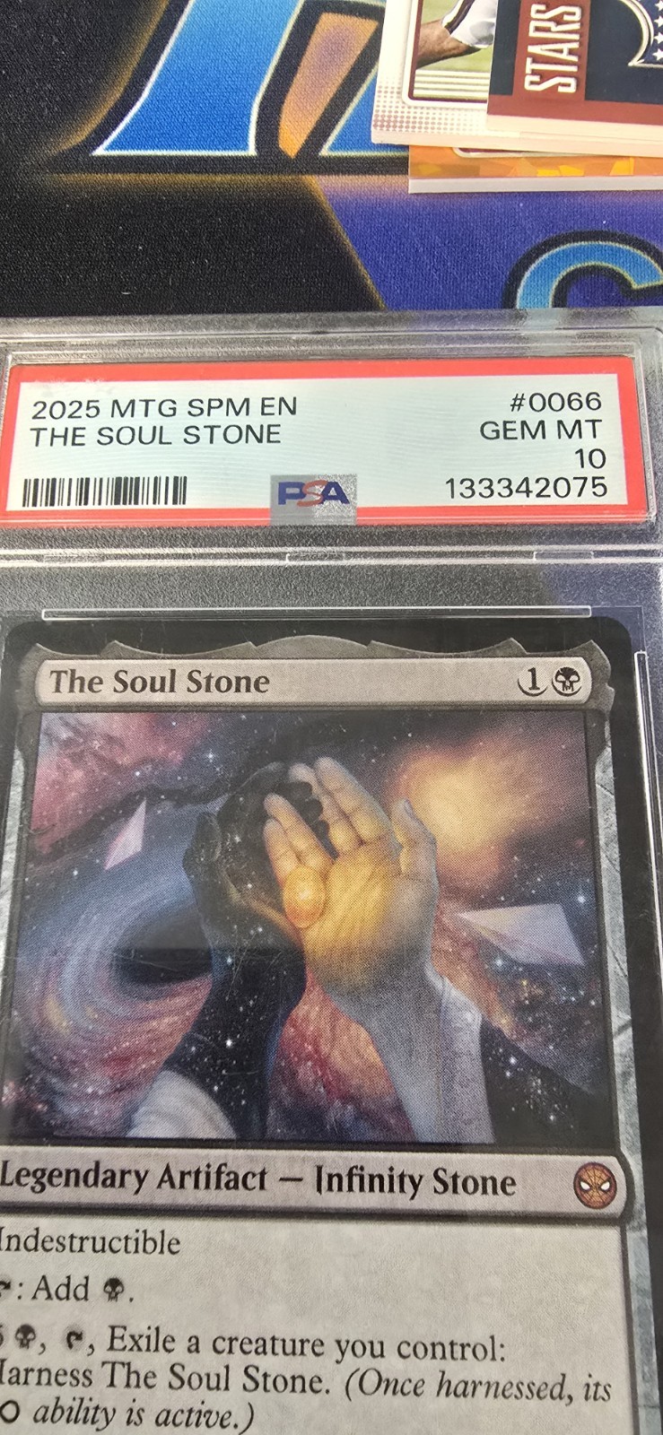2025 magic the gathering spider-man The Soul Stone PSA 10 view 3
