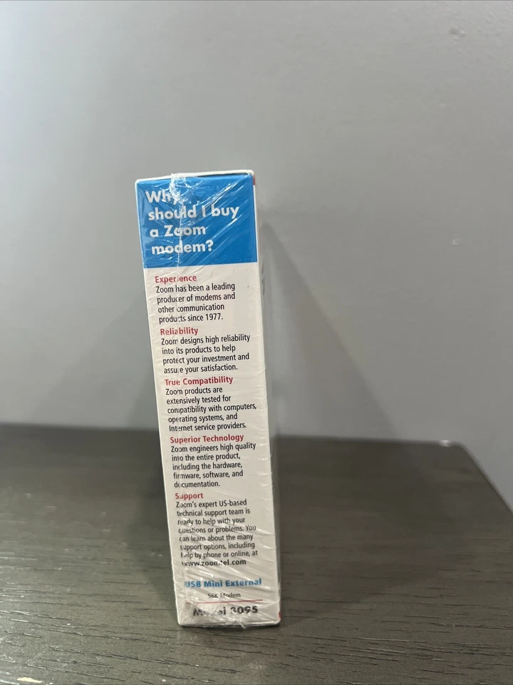 Zoom Model 3095 USB Modem 56K V.92 Data Fax Dial-Up Windows Macintosh  Linux Co - Image 4 of 4