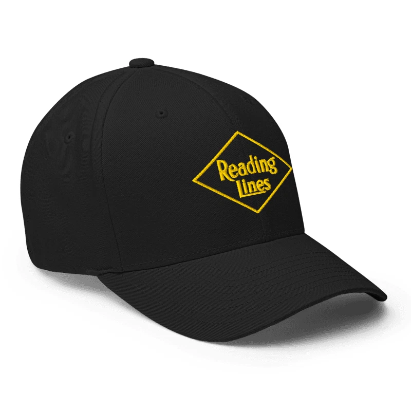 Reading Railroad Logo Inspired Embroidered Closed Back Structured Cap