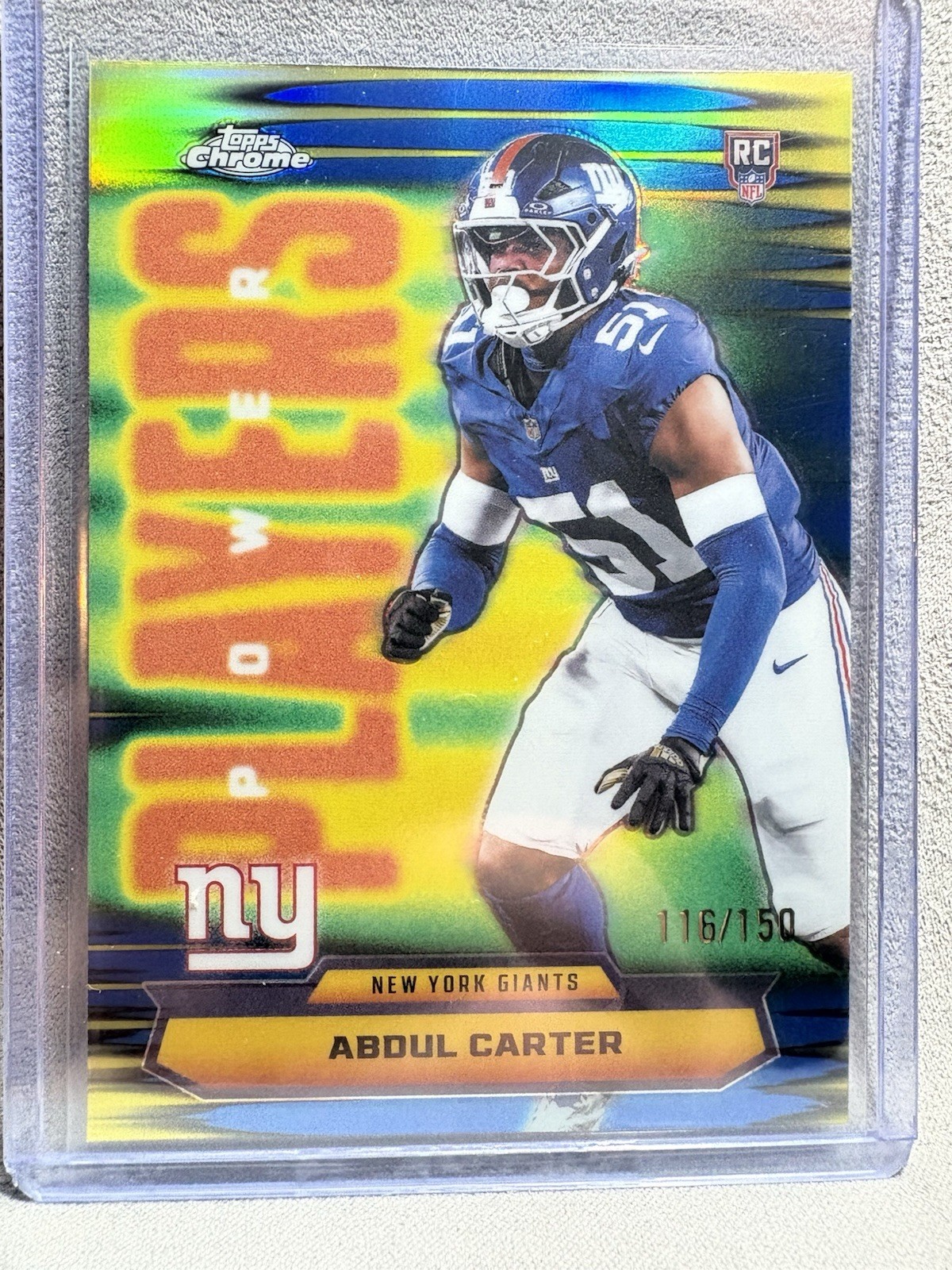 2025 Topps Chrome Power Players Abdul Carter RC Blue #’d /150