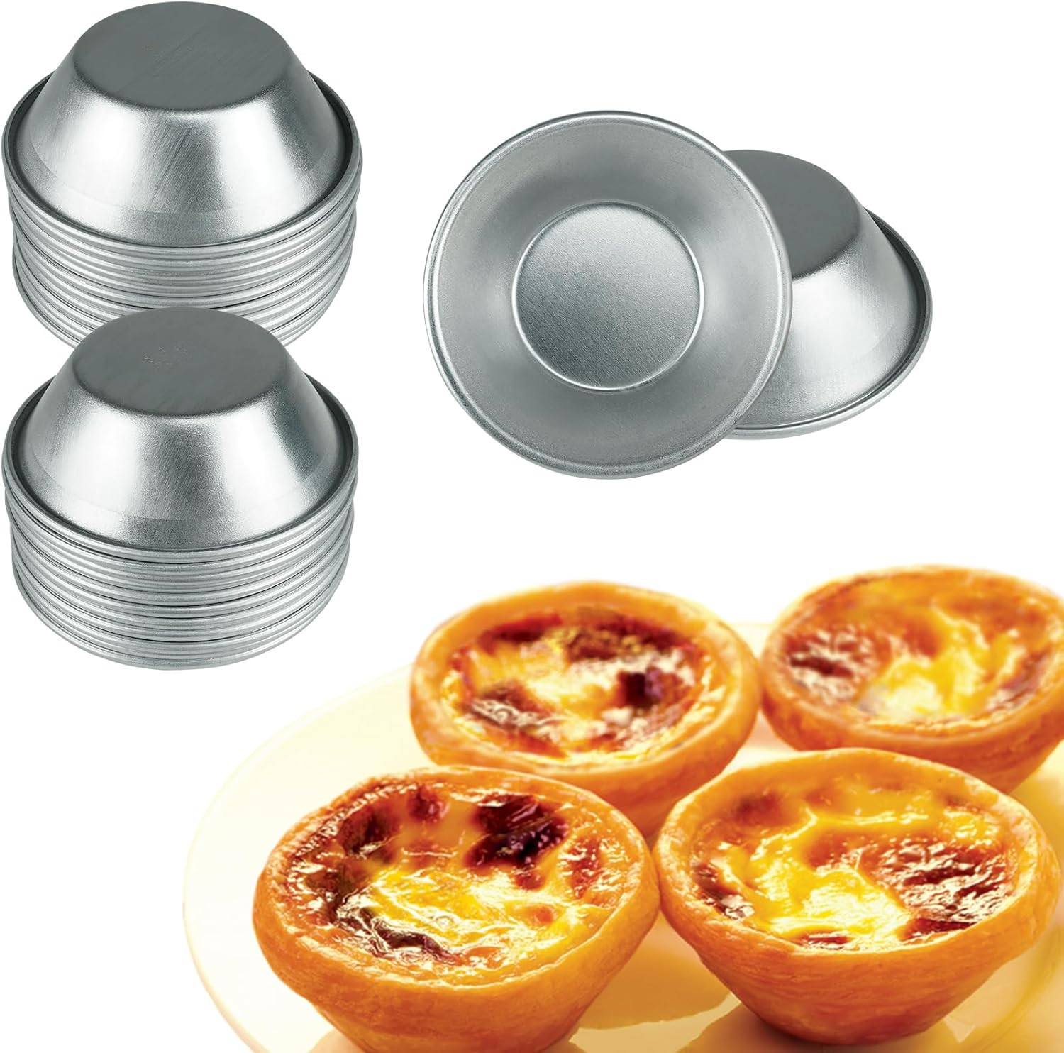 25 Pcs Mini Muffin Cupcake Pans Egg Tart Mold Bakeware Tin