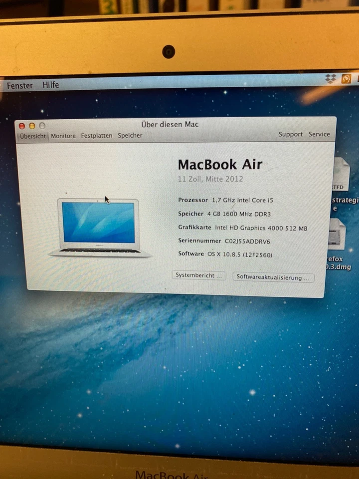 Apple MacBook Air 11 Zoll (Intel Core i5 1,7GHz, 4GB RAM) - Bild 2 von 2