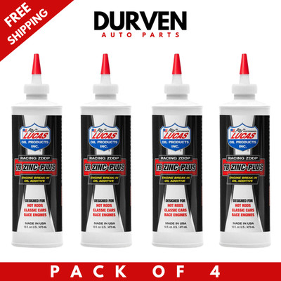 Lucas Oil 10063, TB Zinc-Plus Engine Break-In Oil Additive, 16 OZ. Bottle 4-Pack
