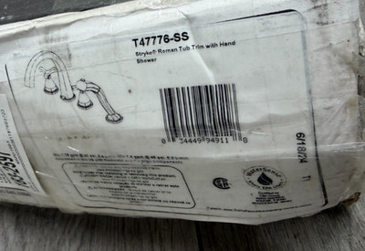 Delta Stryke Deck Mounted Roman Tub Filler T47776-SS READ