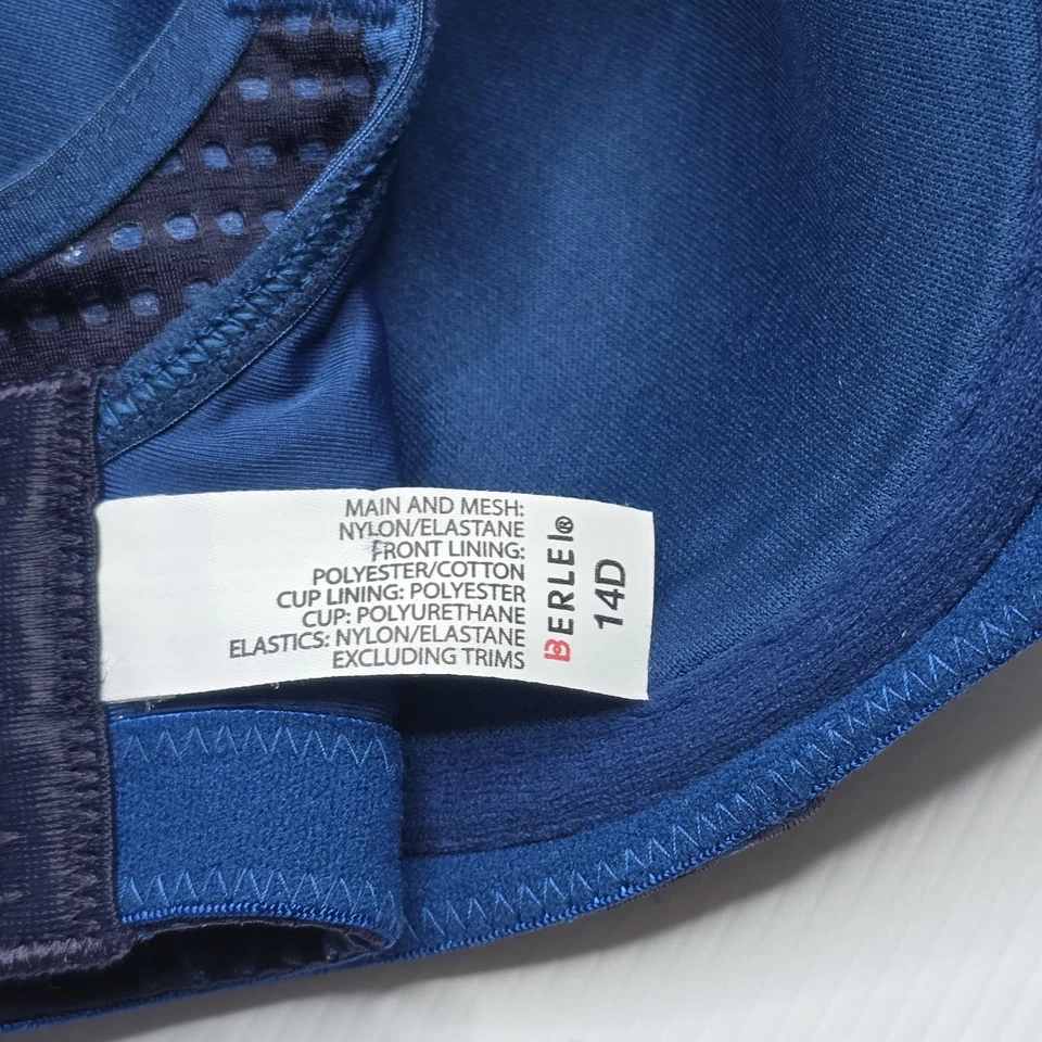 Sujetador deportivo con aros Berlei Electrify para dama talla 14D color náutico Foto 4 de 4