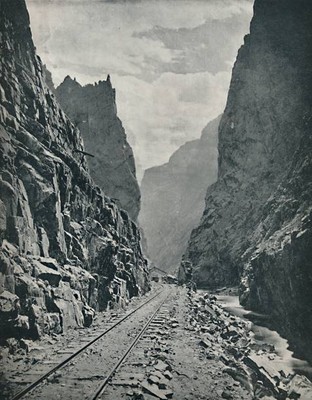 Royal Gorge of Arkansas circa 1897 Royal Gorge is a canyon of Arka- Old Photo