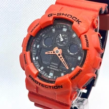 G-SHOCK GA-100L Orange Digital Watch Used Battery G1205