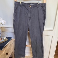 Carhartt Rugged Flex Relaxed Fit Canvas Work Pants Grey 40x30 102291-039 Mens