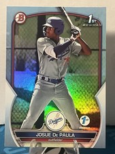 2023 Bowman Baseball Josue De Paula 1st Bowman Sky Blue Foil 1st Edition DODGERS