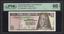 Guatemala 1/2 Quetzal 4-1-1989 P72a Uncirculated Grade 66