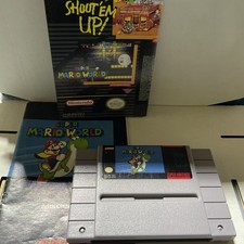 Super Mario World Super Nintendo, 1991 Authentic - TESTED W BOOKLET And Poste