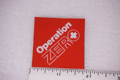 Mining Safety Sticker Operation ZERO Hard Hat Industrial Slogan