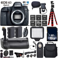Canon EOS 6D Mark II DSLR Camera Body Only  Professional Battery Grip 