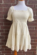 AMERICAN EAGLE OFF WHITE DRESS WOMENS MEDIUM