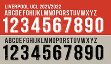 Name&Number Set For UCL Liverpool 2021/2022 Home/Away/Third Top Football Soccer