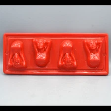 Nude Woman Ice Tray Jello Mold Vintage 1960s Plastic Adult Novelty Barware