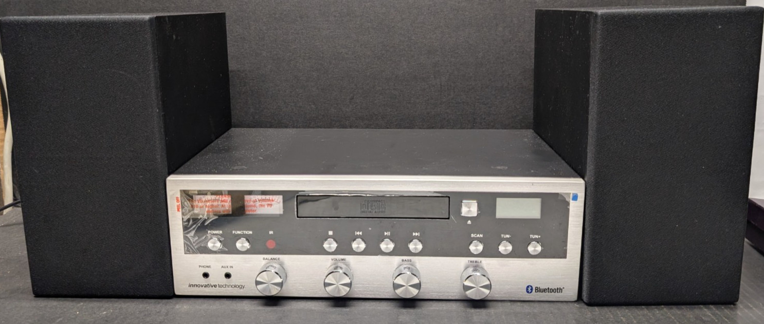 Innovative Technology Bluetooth FM Radio CD Stereo Unit w/ Speakers ITCDS-5000