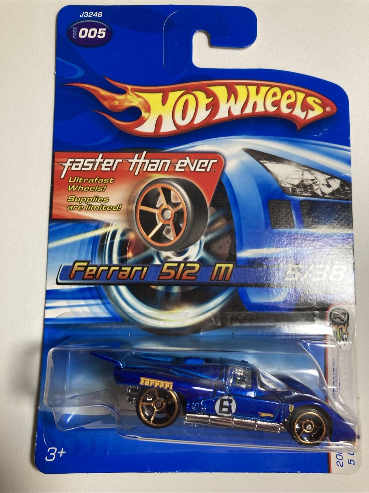 Hot Wheels 2006 First Editions Ferrari 512 M Racecar Blue Fte Faster Than Ever