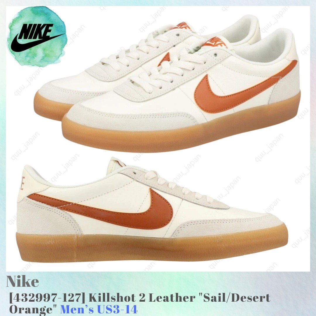Nike Killshot 2 Leather Sail Desert Orange 432997-127 Men's US3-14