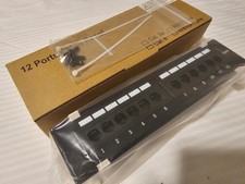 12-Port CAT6 UTP Mini Patch Panel 1U, Black