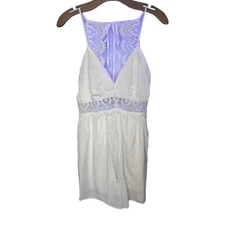 Love Tree Lace Back Romper - S