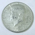 1964 Kennedy Half Dollar 90% Silver Circulated Coin Free Shipping #8865