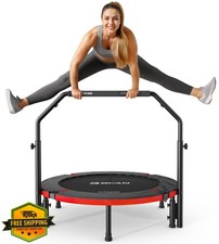 BCAN 40"/48" Foldable Mini Trampoline Rebounder Adults Foam Handle