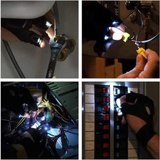 LED Flashlight Gloves 1 Pair For Outdoor Fishing Camping Hiking Gloves Men Women