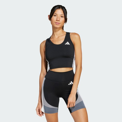 #ad adidas women Train Essentials 3 Stripes Crop Tank Top $18.00
