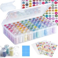 Diamond Painting Storage Box Set - Includes 60-Compartment Bead Organizer