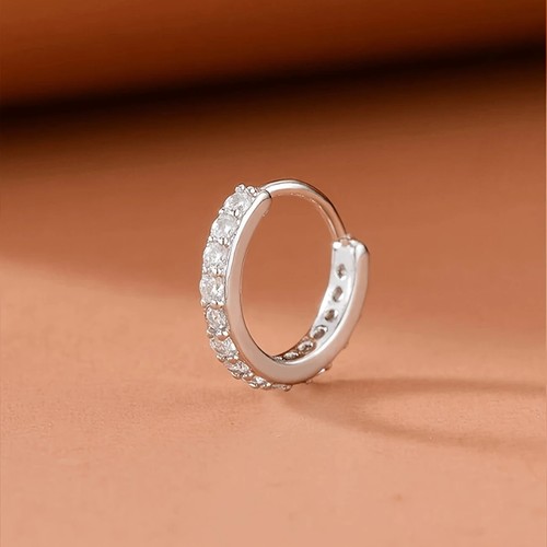Surgical Diamante Septum Nose Ring Helix Earrings Crystal Hoop Segment Piercing - Picture 26 of 33
