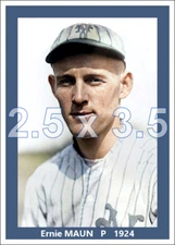 Ernie Maun - 1924 New York Giants - choose a size - colorized print