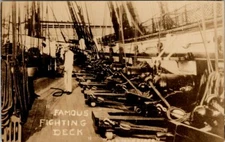 RPPC Famous Fighting Deck and Sailor Old Ironsides Real Photo Postcard  B9