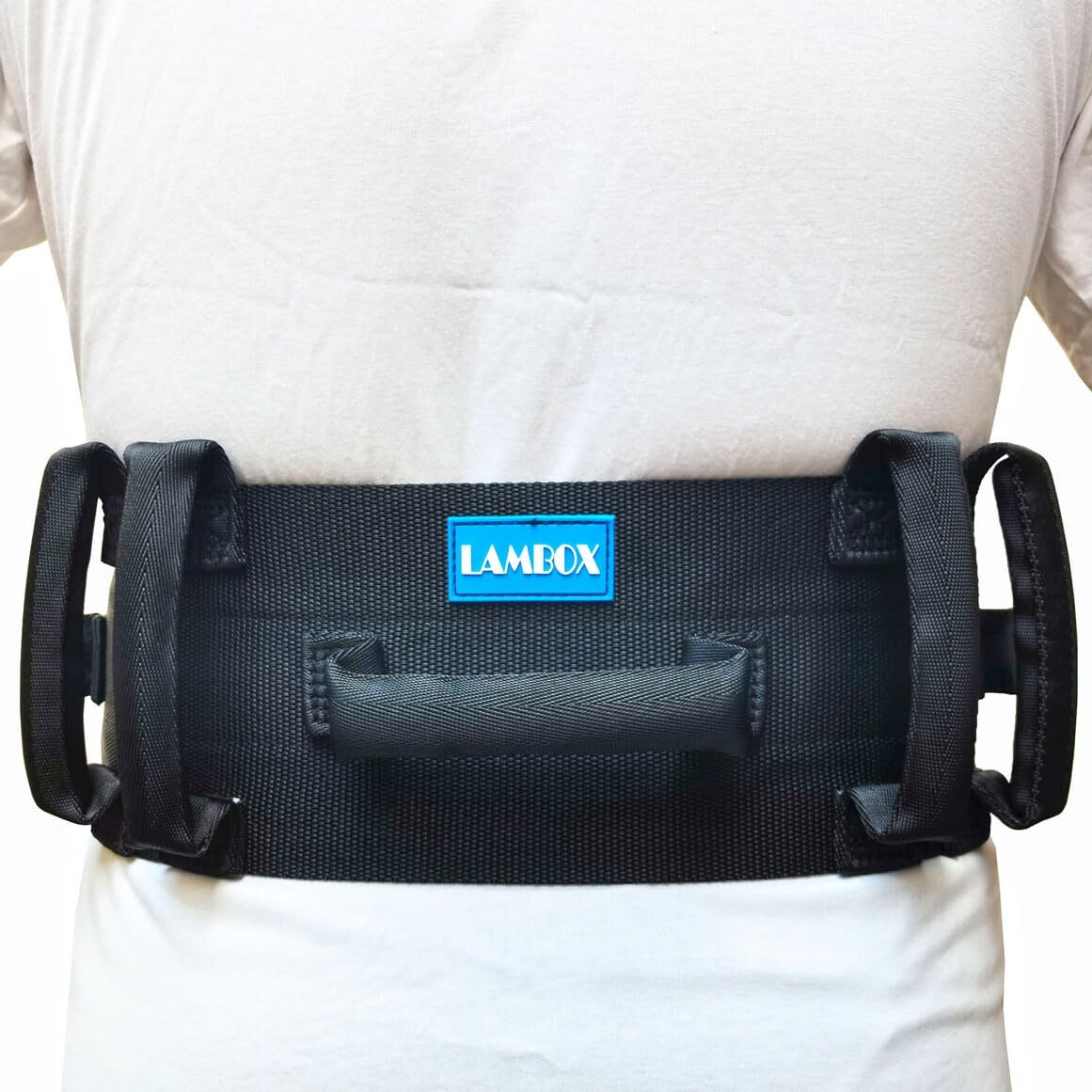 Gait Belt with 7 Padded Nylon Handles for Safe Patient Mobility and Transfer