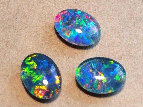 Opal Triplets All Size Very Best Quality Very Bright Multi-Coloured Australian - Picture 12 of 21
