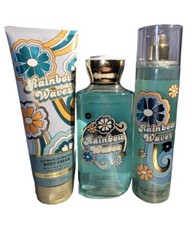 Bath  Body Works RAINBOW WAVES 3 pc Set Body Cream, Shower Gel, Mist BBW