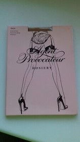 AGENT PROVOCATEUR SEXY ASTRA CHAMPAGNE & RED SEAM & HEEL STOCKINGS SMALL BNIP