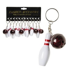 Bowlingkegel + Kugel an Schl&uuml;sselkette
