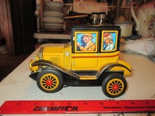 Vintage 1950s ALPS Old-Time Tin Battery Operated Toy Car, Japan Untested  
